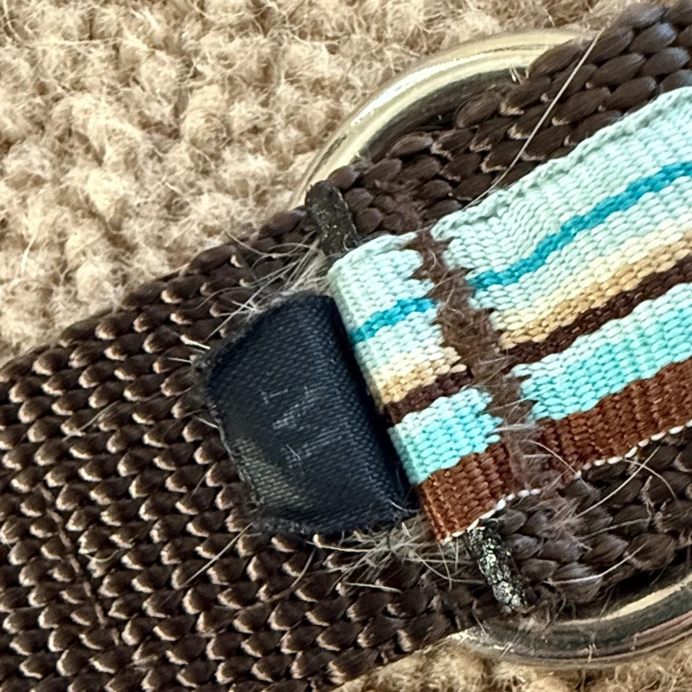 Brown & Light Blue Striped Small Dog Collar